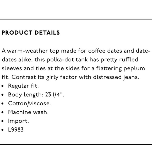 MADEWELL Side-Tie Ruffle Peplum Top in Polka Dot - Picture 8 of 8